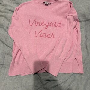 Vineyard Vines Pink embroidered Sweater size small